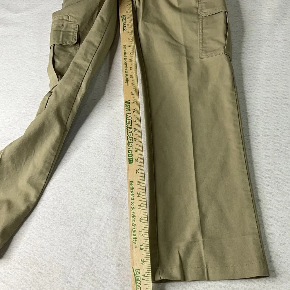 Dickies Mens Pants 32x32 Beige Khaki Twill Flex Cargo Pocket Workwear Cargo